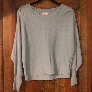 NWT pink rose teal cropped sweater